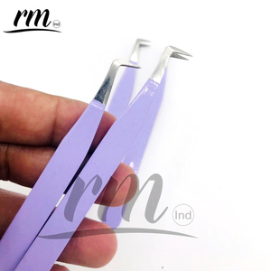 แหนบสำหรับต่อขนตาปลอมปลายเพชรทำจากสเตนเลสเพื่อเพิ่มวอลลุ่มบูตสีม่วงอ่อนจากผู้ผลิต RMI - Product Image 6