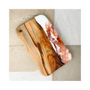 Planche à découper en résine, planche à découper en bois et en résine pour cuisine et table planche à découper pour fruits et légumes - Product Image 4