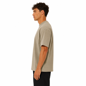 Made In Italy Camiseta 100% Algodón 180gr Hombre Manga Corta Beige Algodón Suave Para Expresar Tu Personalidad Molo 68 Estilo Casual - Product Image 2