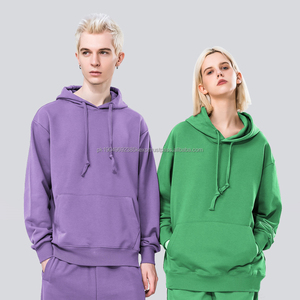 Sudadera con capucha y logotipo personalizado 380GSM al por mayor sudaderas con capucha extragrandes para hombre sudaderas con capucha con logotipo estampado de espuma sudaderas con capucha blancas pesadas unisex - Product Image 4