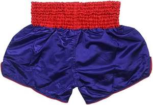 กางเกงขาสั้นผ้าซาตินโพลีเอสเตอร์สำหรับทั้งชายและหญิงสำหรับชกมวยมวยไทยกางเกงขาสั้นออกแบบโลโก้ได้ตามต้องการ - Product Image 3