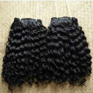 Extensions de cheveux vierges à donneur unique Remy indiens ondulés crépus non traités Bundles noirs Double trame Fournisseur direct de machine JAI - Product Image 5