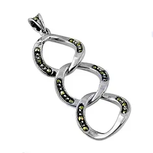 Collier pendentif à maillons en argent sterling 925 pour femme, zircon, diamant, perle - or rose 18 carats, tendance classique - pour fiançailles, mariage - Product Image 3