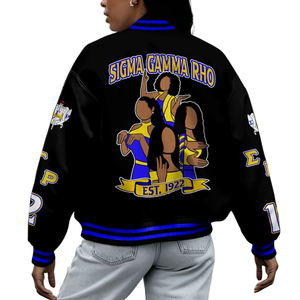 Sigma Gamma Rho 1922 Veste universitaire de vie grecque Royal Poodle SGRho Letterman Heritage Premium Apparel - Product Image 2