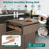 Glissière de tiroir escamotable invisible pour comptoir, fournie par l'usine, pour armoire de cuisine, garde-manger, accessoires de meubles en bois sur mesure