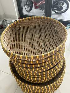 Panier en bambou fabriqué à la main Vietnam conteneur de stockage naturel organisateur décoratif pour cuisine pique-nique jardin usage domestique - Product Image 4