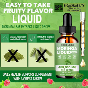 יצרן תוספי תזונה נוזליים עשירים בנוגדי חמצון, טיפות נוזליות מעלי מוריגה אוליפרה לחיזוק חילוף החומרים - Product Image 3