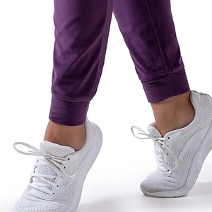 Pantalones de chándal ajustados de alta calidad para mujer, diseño cónico elástico hecho en fábrica, cintura elástica, transpirable, plano, a la moda - Product Image 3