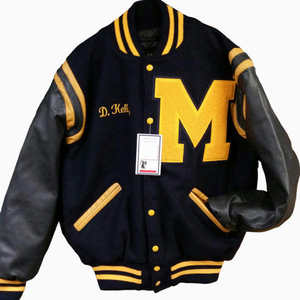 Veste universitaire pour hommes de qualité supérieure avec manches en cuir Vestes Letterman personnalisées pour le baseball universitaire Fournisseur OEM ODM - Product Image 5