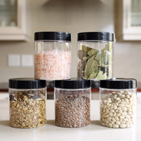 Bocaux alimentaires Manufacture du Vietnam Conteneur de stockage d'aliments secs en plastique transparent Distributeur de cuisine en PET durable pour céréales Pots de haricots de riz