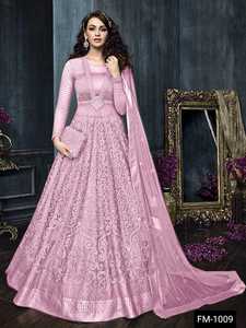 Vêtements ethniques indiens Georgette Heavy Sequence Work Anarkali Gowns pour mariage et festival Wear Salwar Kameez Suit for Women Wear - Product Image 3