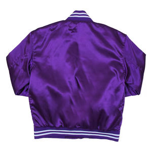 Veste de baseball à manches longues de haute qualité Logo des équipes personnalisées Veste de baseball en satin Veste décontractée - Product Image 4