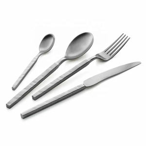 Bon ensemble de couverts en argent en acier inoxydable avec finition polie miroir parfait couverts accessoire de cuisine élégant - Product Image 2