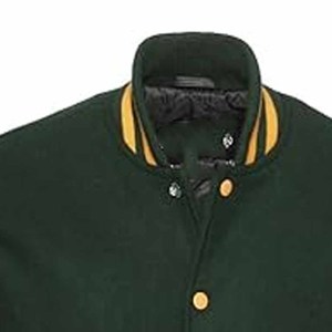 Veste de baseball varsity en cuir avec manches en cuir pour hommes, broderie personnalisée, lettres, bomber - Product Image 2