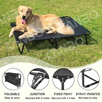 Lit surélevé pliable CanboPet pour grands chiens avec tissu Teslin, lit de chien rafraîchissant pour l'extérieur, vente en gros