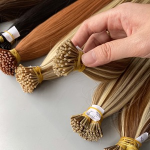 Kératine I Tip Extensions de cheveux Prix bon marché Cuticule vierge vietnamienne alignée Remy Hair Trame unique Couleur de surbrillance - Product Image 1
