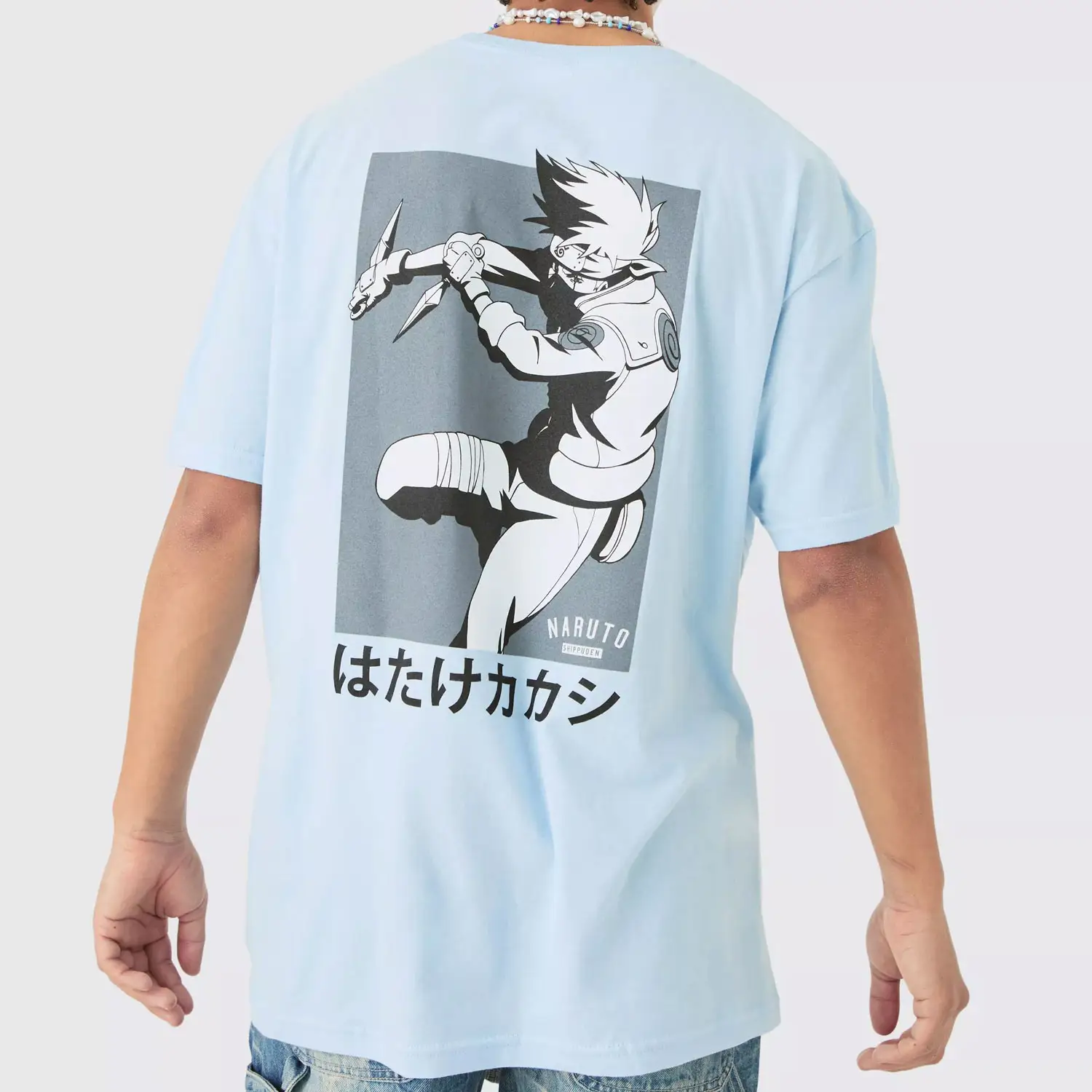 Authentieke Oversized Anime Wash T-Shirt Premium Katoenmix, Comfortabele Pasvorm, Exclusief Design Vrijetijdskleding
