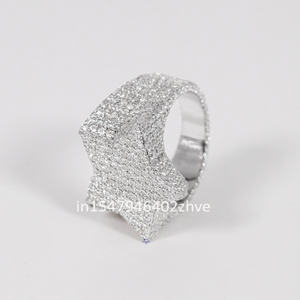 Último anillo de Hip Hop Magnificence para hombre, oro blanco de 14kt con moissanita completamente tachonada cultivada en laboratorio, diseño elegante para ropa de fiesta - Product Image 5