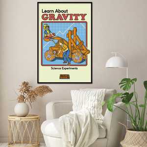 Póster de diseño moderno de Steven Rhodes, decoración de pared para aprender sobre la gravedad - Product Image 3