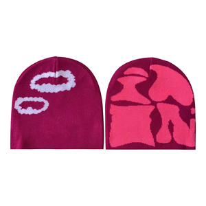 Gorro de Punto Acrílico 100% Personalizado de Alta Calidad con Logotipo Jacquard, Diseño de Letras, Estilo Y2K, Estampado Completo, para Viajes, 2026 - Product Image 3