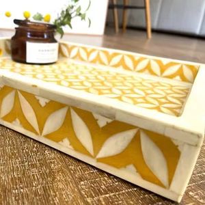 ถาดเสิร์ฟอาหารเรซิ่นทำจากเรซิ่นที่ทันสมัยเป็นมิตรต่อสิ่งแวดล้อมอุปกรณ์ตกแต่งงานปาร์ตี้สำหรับห้องครัวการจัดเลี้ยงอาหารเช้ามื้อเย็น - Product Image 1