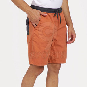 Pantalones cortos informales de algodón 100% para hombre con ajuste cómodo Cintura elástica Uso diario Aventura al aire libre Patrón sólido - Product Image 2