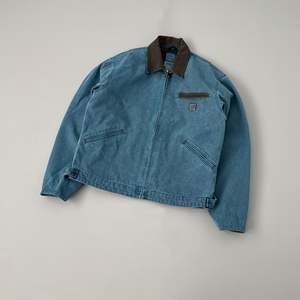 แจ็คเก็ตยีนส์วินเทจทรงวาร์ซิตี้สำหรับผู้ชาย ผ้าแคนวาส สไตล์เวิร์คแวร์ ซิปหน้า ลำลอง กันลม แฟชั่นสตรีทแวร์ สำหรับฤดูใบไม้ร่วง - Product Image 5