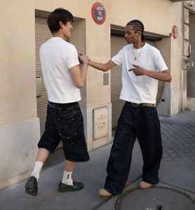 Peso pesado 240 gramos de gran tamaño Vintage estampado gráfico de talla grande Streetwear camisetas estilo Hip Hop comprimido hecho algodón pesado - Product Image 4