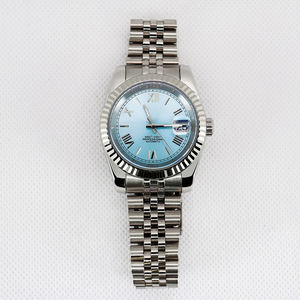 Relojes de Pulsera Mecánicos Automáticos para Hombre, Resistentes al Agua, con Correa de Acero Inoxidable Azul Hielo, Suministro Directo de Fábrica - Product Image 6