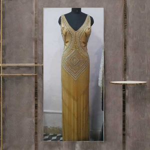 Handcrafted Luxury Beaded <b>Slip</b> Maxi Evening Gown Perfect for Red Carpet Events and Special Celebrations - Product Image 2
