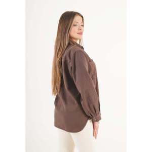 Chaqueta de Algodón con Cierre a Presión para Mujer LUSTRIN - Prenda Exterior Marrón Versátil para Primavera y Otoño, Venta al Por Mayor - Product Image 3