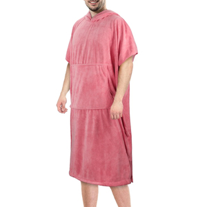 High Quality <b>Microfiber</b> Adult Surf Poncho Hooded Bath <b>Beach</b> <b>Towel</b> with Custom Logo Embroidery Digital Print Cotton Material - Product Image 3