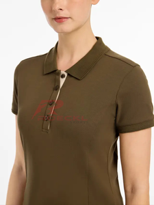 Haute qualité femmes équitation haut en gros gestion de l'humidité léger confort stretch mélange texture douce pratique équestre - Product Image 5