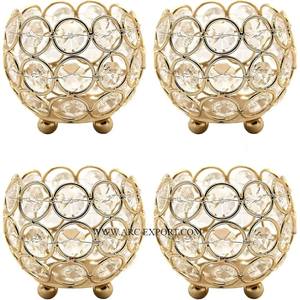 Ensemble de 3 bougeoirs de table carrés de différentes tailles pour bougies de mariage bougeoirs classiques en métal poli doré - Product Image 5