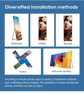 Chúng tôi kho cổ trong nhà p1.8 P2 p2.5 màn hình gương với bánh xe Wifi điều khiển USB 640*1920 mét di chuyển dẫn Áp phích màn hình - Product Image 5