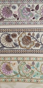 Custom Made Machine Embroidered Ribbons & Laces in Ethnic Indian Designs & Colours for Wedding Dresses in Large Width. - Product Image 2