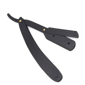 Rasoirs de rasage enduits de couleur noire de haute qualité Rasoir à lame unique Rasoirs pour hommes Couteaux de rasage pliables - Product Image 1