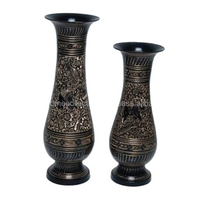 Recién llegado, latón, decoración tradicional para el hogar, florero de lujo, juego de dos - Product Image 1