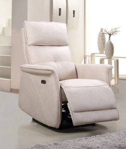 Sillón Reclinable Moderno de Mediados de Siglo, con Masaje, Calor, 3 Posiciones, Portavasos, Puertos USB, Cuero, Marco de Aluminio, Control Remoto 7040 - Product Image 3