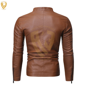 Nouvel arrivage de veste en cuir pour hommes veste en cuir PU pour motocyclette veste en cuir de vachette de qualité supérieure - Product Image 4
