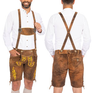 High Quality Lederhosen <b>Men</b> <b>Short</b> Olive <b>Yellow</b> - Product Image 1