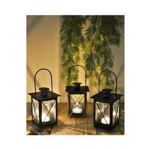 contemporary metal candle <b>lantern</b> handcrafted artistic decorative steel iron aluminum rustic <b>large</b> piece for indoor <b>outdoor</b> - Product Image 1