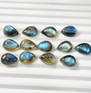 ชุดอัญมณีทรงหลังเบี้ยตัดรูปลูกแพร์ขนาด8x12มม. ทำจากแร่แลบราโดไรต์ธรรมชาติ13ชิ้น - Product Image 6