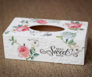 Boîte à mouchoirs en bois MDF pour usage intérieur et extérieur pour jardin de ferme ménage salon chambre décor avec serviettes ou mouchoirs - Product Image 1