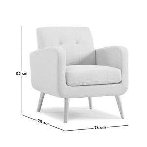 Sillón Reclinable Giratorio de Cuero GSD68001 de Estilo Moderno con Patas de Madera, Sillón Individual para Oficina en Casa, Varios Colores - Product Image 5