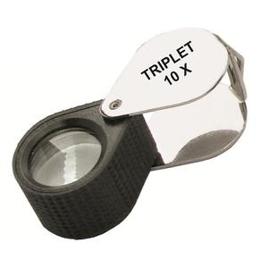 Lupa de Joyería, Diamantes y Piedras Preciosas, Lupa de Ojo Triplete 10x, Cristal Negro y Cromo con Empuñadura de Goma, Herramienta de Inspección - Product Image 3