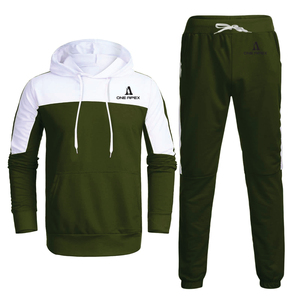 Survêtement respirant surdimensionné personnalisé 100% coton pour hommes, ensemble de jogging ample avec coupe-vent pour survêtements d'hiver - Product Image 1