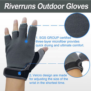 Gants de voile en cuir extrême avec panneaux respirants Dry Fit et adhérence améliorée pour des performances de navigation optimales - Product Image 4
