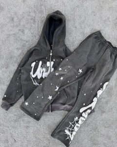 ชุดเซ็ตทรงบาน ซิป ปักลาย พิมพ์ลาย ล้างสีแบบเอซิด ผลิตจากผ้าโพลีเอสเตอร์/คอตตอน ระบายอากาศ แห้งเร็ว เนื้อผ้าหนา สำหรับผู้ชาย สินค้ามาใหม่ เป็นมิตรกับสิ่งแวดล้อม - Product Image 1