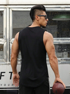 Camiseta Deportiva Casual Personalizada al por Mayor para Hombre, de Secado Rápido, Transpirable, de Algodón y Fibra de Bambú, Ajustada, para Entrenamiento Muscular - Product Image 2